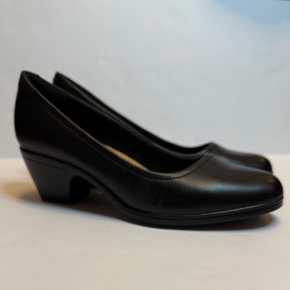 Clarks Emily Ruby Block-Heel Comfort Pumps Size 9.5 Black - Picture 6 of 16